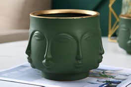 Aberto Design Maceta Decorativa Verde CY0392